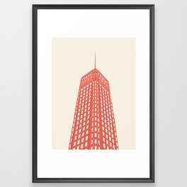 Foshay Tower Minneapolis, Red Framed Art Print