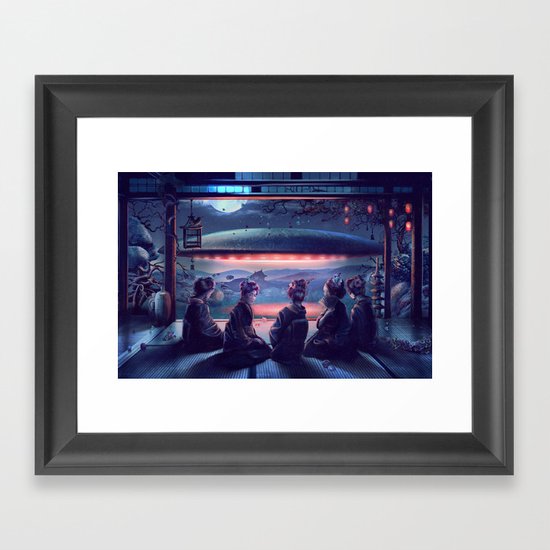 Night Guest Framed Art Print