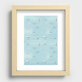 Paper boats trip Recessed Framed Print