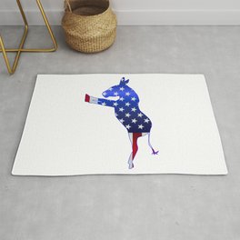 Democrat Donkey Flag Area & Throw Rug