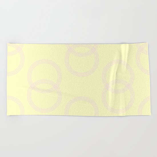 Simply Infinity Link Pink Flamingo on Pale Yellow Beach Towel