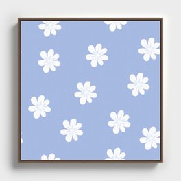 Snowflowers pattern #3 Framed Canvas