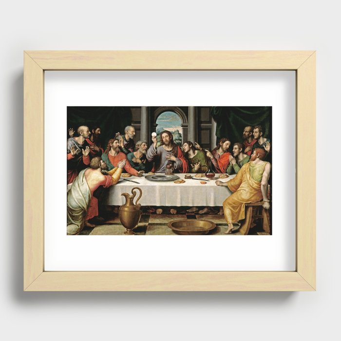 Last Supper Painting Reproduction Recessed Framed Print