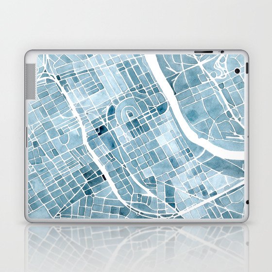 Map Nashville Tennessee Blueprint City Map Laptop & iPad Skin