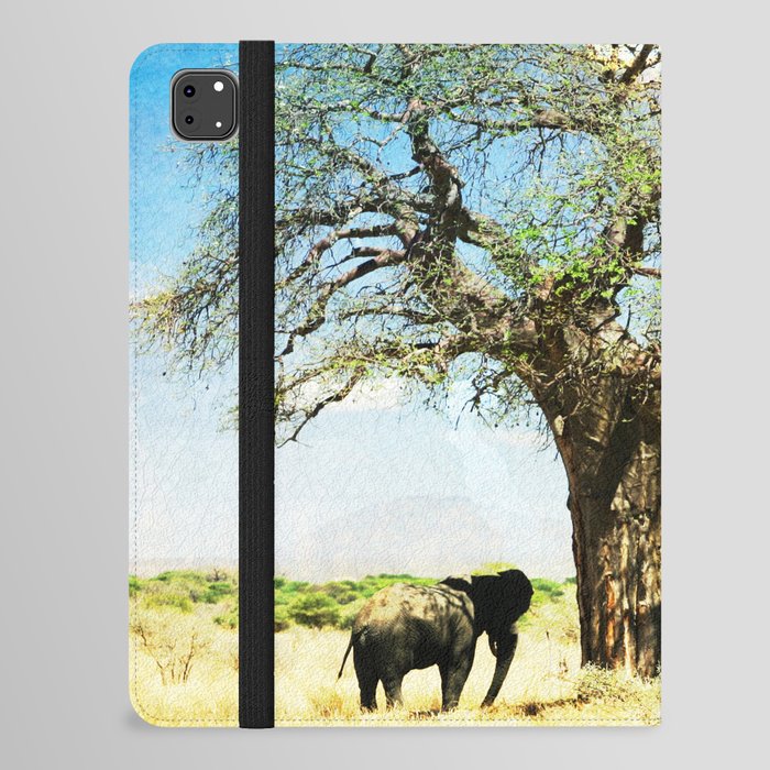 Finding an old friend - elephant in the wild iPad Folio Case