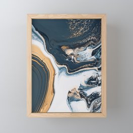 Gold and Blue Framed Mini Art Print
