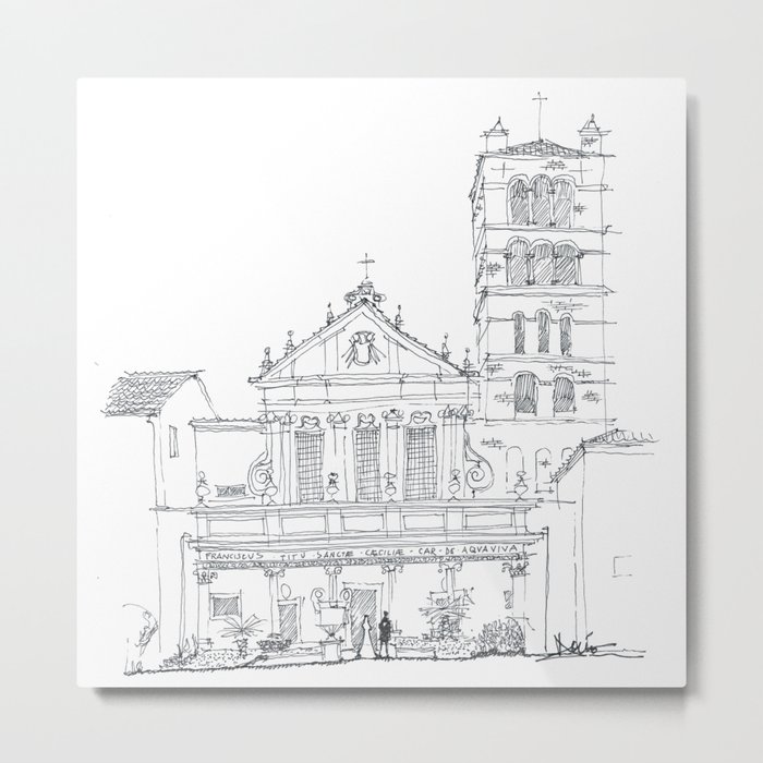 Basilica di Santa Cecilia in Trastevere Metal Print