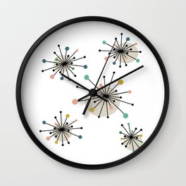 Atomic Starburst Mid Century Modern Wall Clock