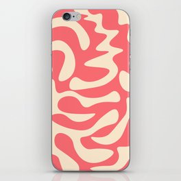 Abstract Mid century Modern Shapes pattern - Pink iPhone Skin
