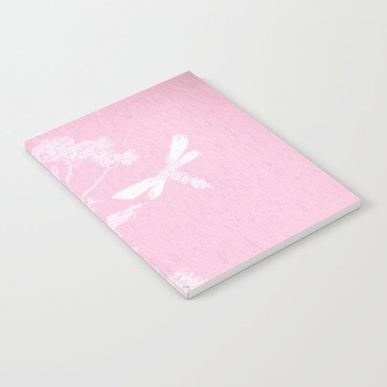 Butterfly in meadow- pink pattern Notebook