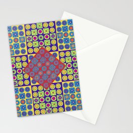 Brite Combo (Acrylic Painting on Paper No. 4) Stationery Cards