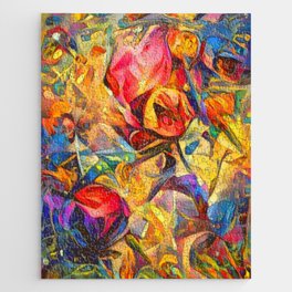 Abstract Flowers Jigsaw Puzzle