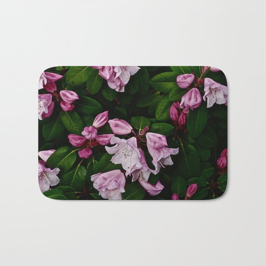 Spring Pink Rhododendron Bath Mat
