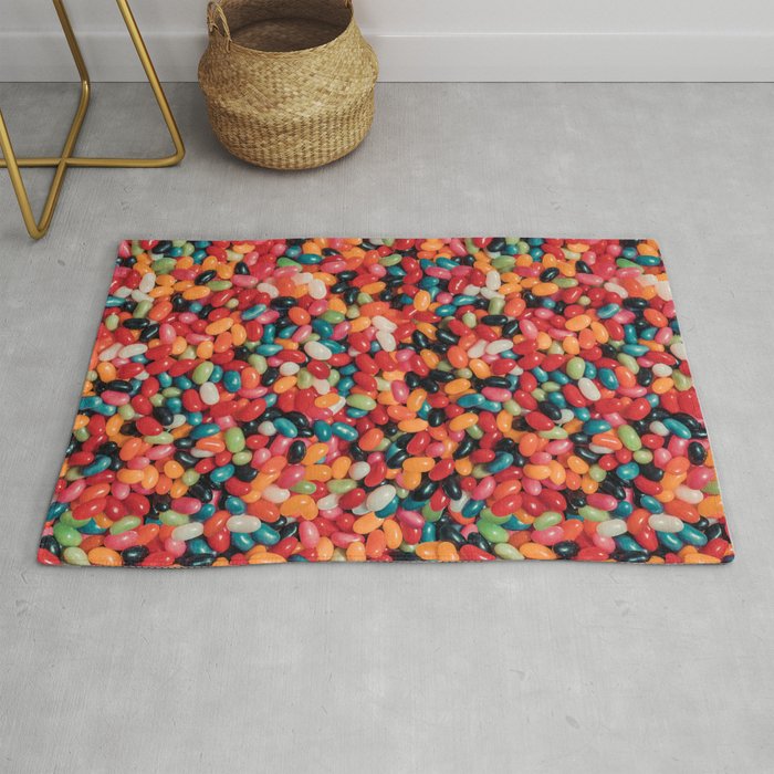 Vintage Jelly Bean Real Candy Pattern Rug
