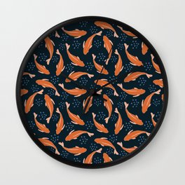 Goldfish in the pond Wall Clock