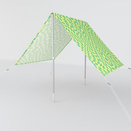 Lemon yellow green checker symmetrical pattern Sun Shade