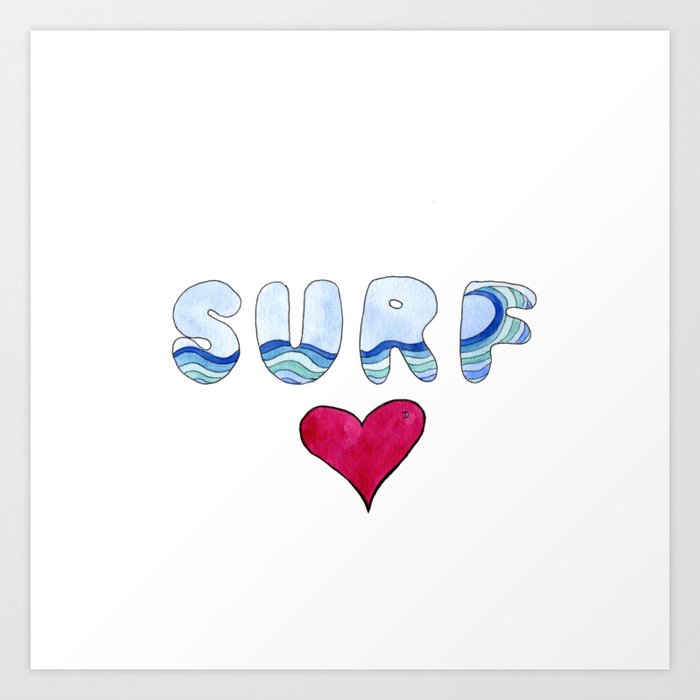 Surf Love Bubble Letter Design Art Print By Landandseaartstudio Society6 Printable alphabet letters & bubble letters versatile for a number of projects: surf love bubble letter design art print by landandseaartstudio
