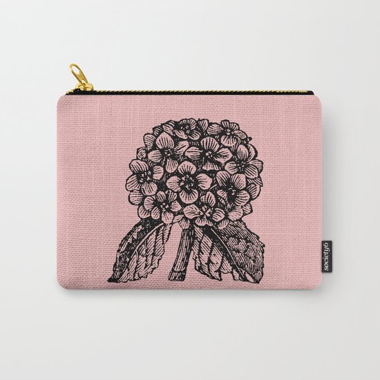 Pink Hydrangea Carry-All Pouch