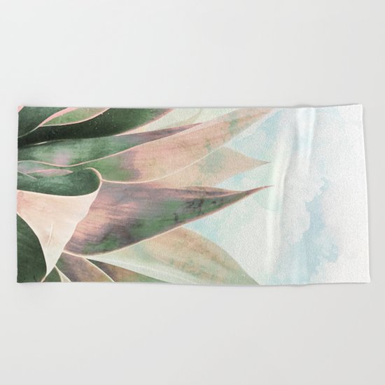 Landscape plant paint Beach Towel