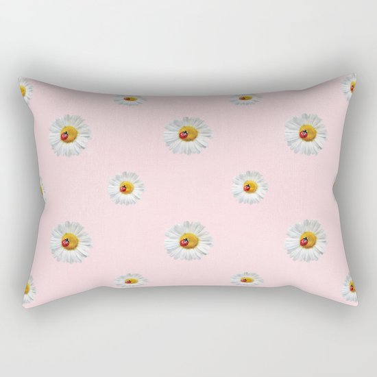 Flower Flowers Daisies in love- pink floral pattern Rectangular Pillow