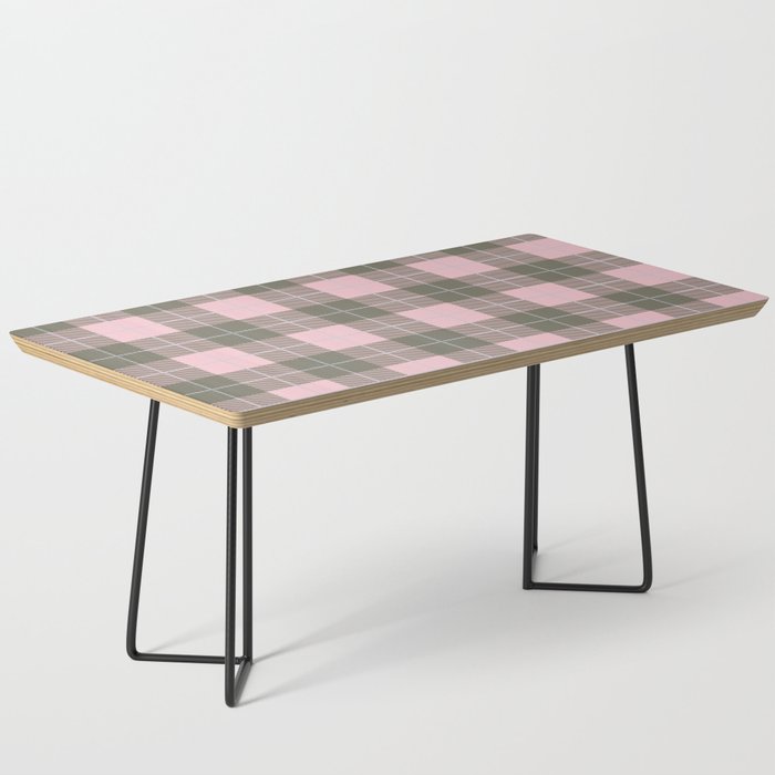 Pink and grey gingham checked Coffee Table