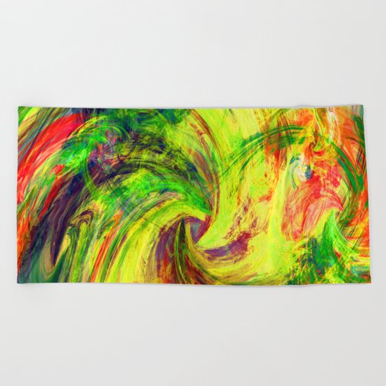 i love colours Beach Towel