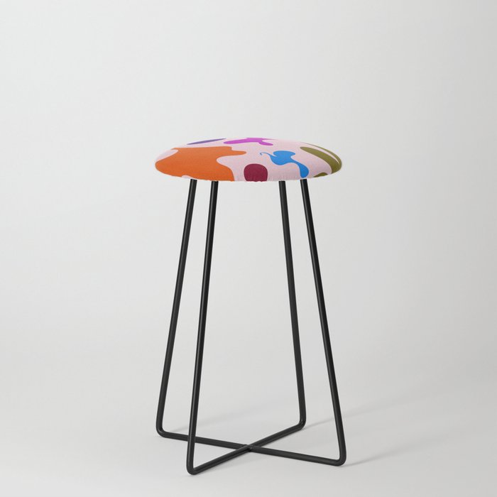 7 Henri Matisse Inspired 220527 Abstract Shapes Organic Valourine Original Counter Stool