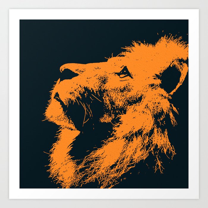 Lion, King of Nature Art Print
