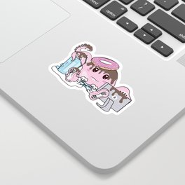 Cute Octopus Gamer Sticker