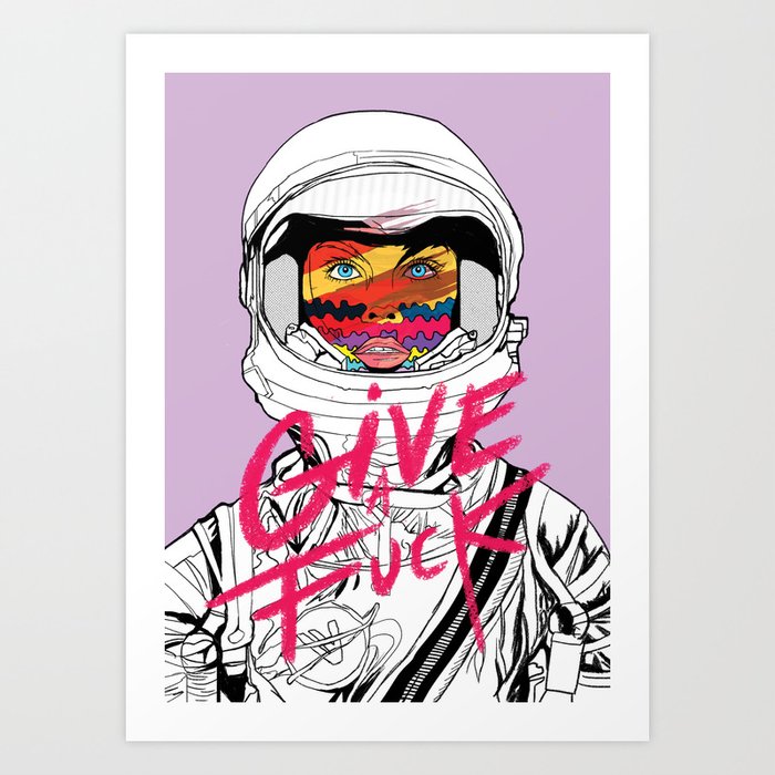 Give a Fuck Art Print