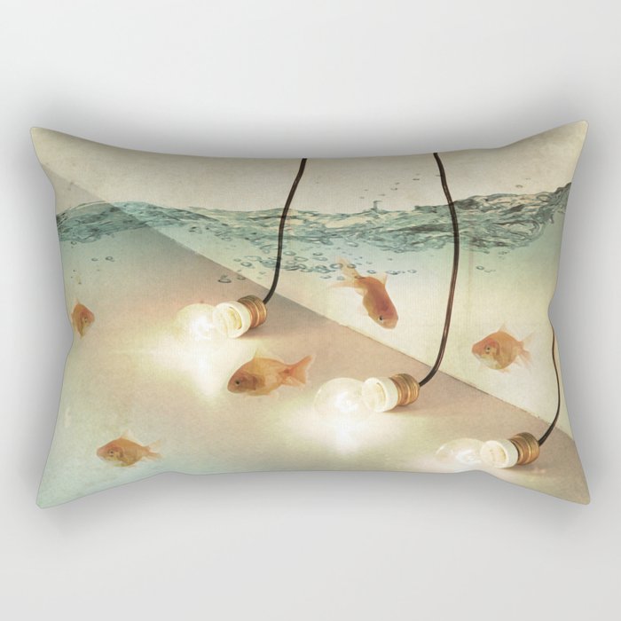 ideas and goldfish Rectangular Pillow