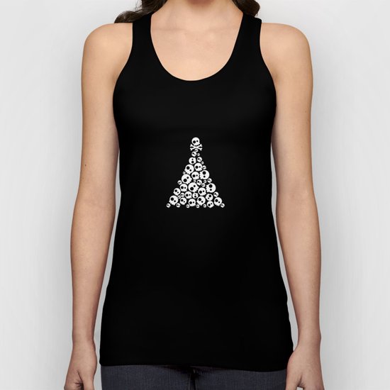 Skulls Christmas Tree Unisex Tank Top