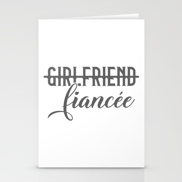 Engagement Announcement Fiancée Stationery Cards