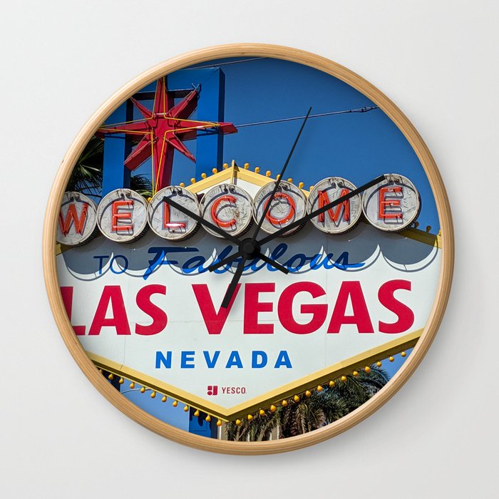 Welcome to Las Vegas Wall Clock