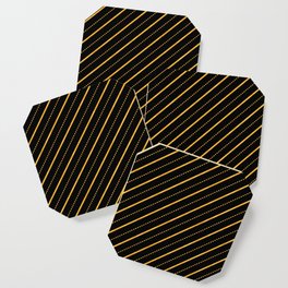 Gold and Black Stripes Collection Coaster