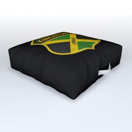 Kingston Jamaica Crest Flag Design Outdoor Floor Cushion