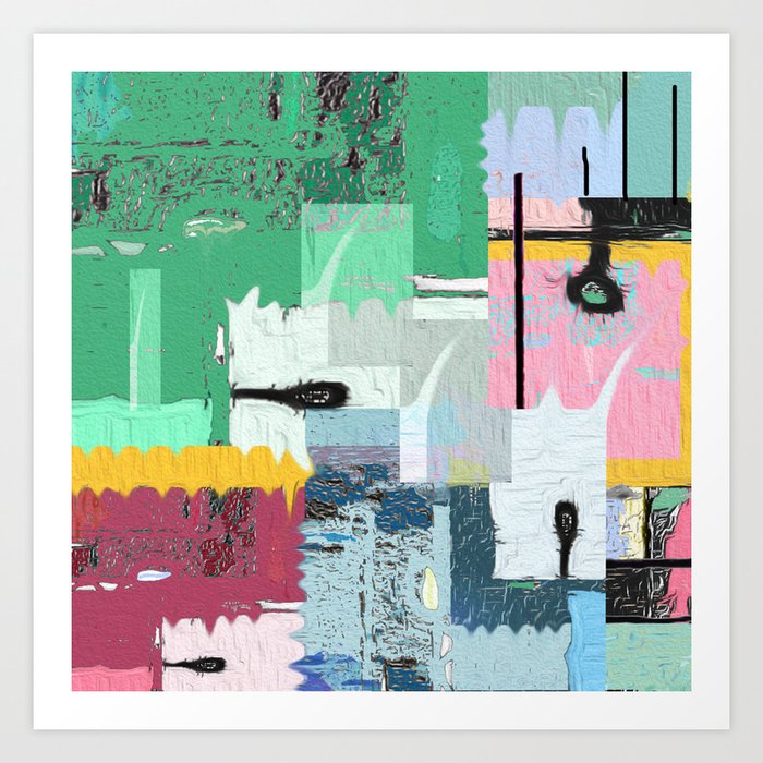 Helios And The Street Contemporary Urban Abstract Art Print By