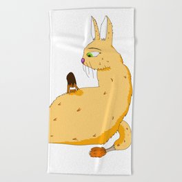 Sly Cat Monster Beach Towel