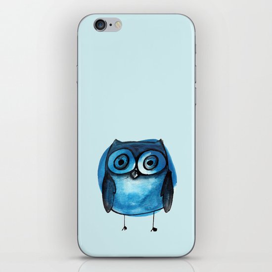 Blue Owl Boy iPhone & iPod Skin