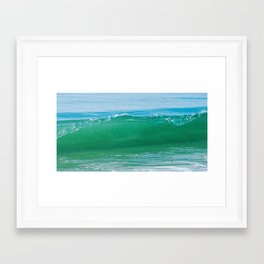 the perfect wave Framed Art Print | Oceanart, Photo, Turquoise, Aqua, Perfectwave, Ocean, Wave, Beach 