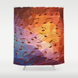 Musical Notes Shower Curtains Society6 Music Notes Iii Shower Curtain