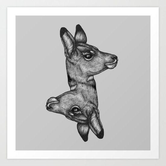 Antelope Heads Art Print