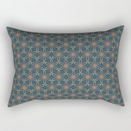 Geometric pattern no.7 with orange flowers Rectangular Pillow