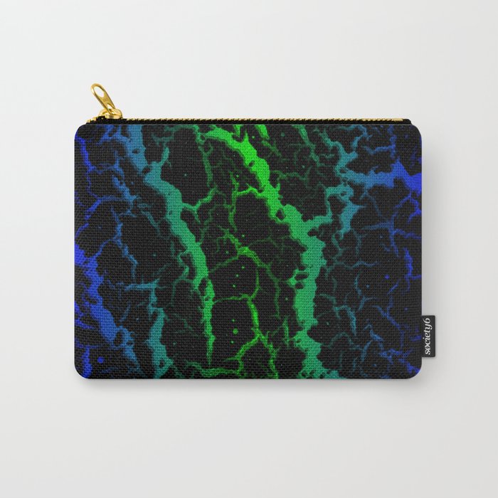 Cracked Space Lava - Blue/Green Carry-All Pouch