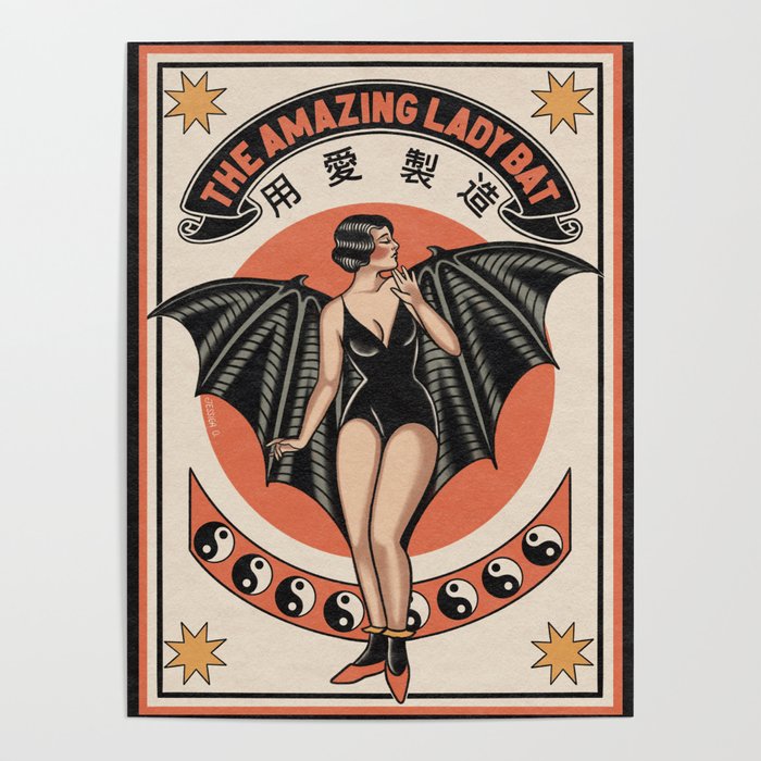 The Amazing Lady Bat Poster