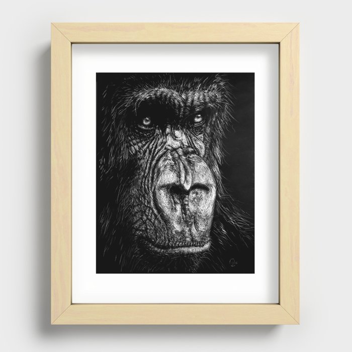 The Wise Simian Recessed Framed Print