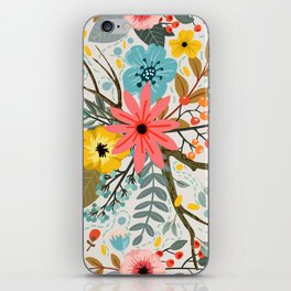 Flowers Pattern Art  iPhone Skin