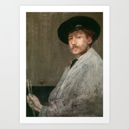 James Whistler - Arrangement in Gray, Portrait of the Painter Art Print