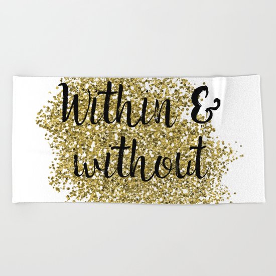 Within and without - golden jazz Beach Towel