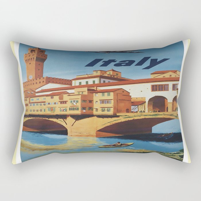 Travel Italy - Vintage Poster Rectangular Pillow